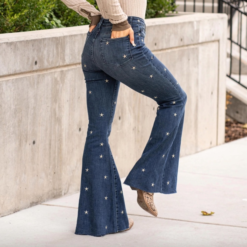 Judy Blue Star Spangled Bell Bottoms
